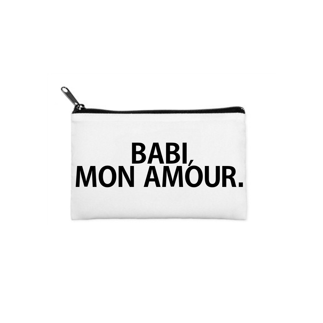 "babi, mon amour" pouch