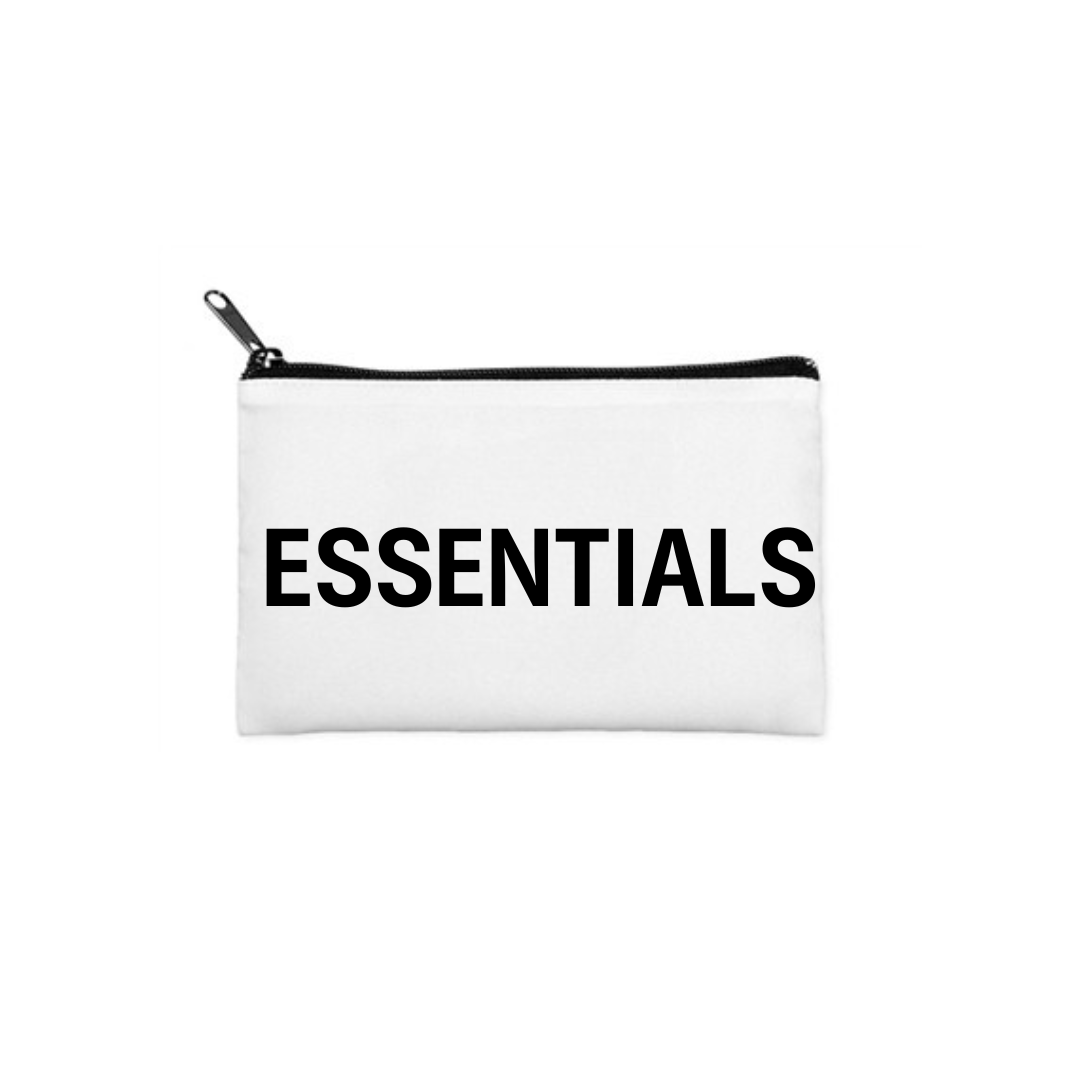 "essentials" pouch