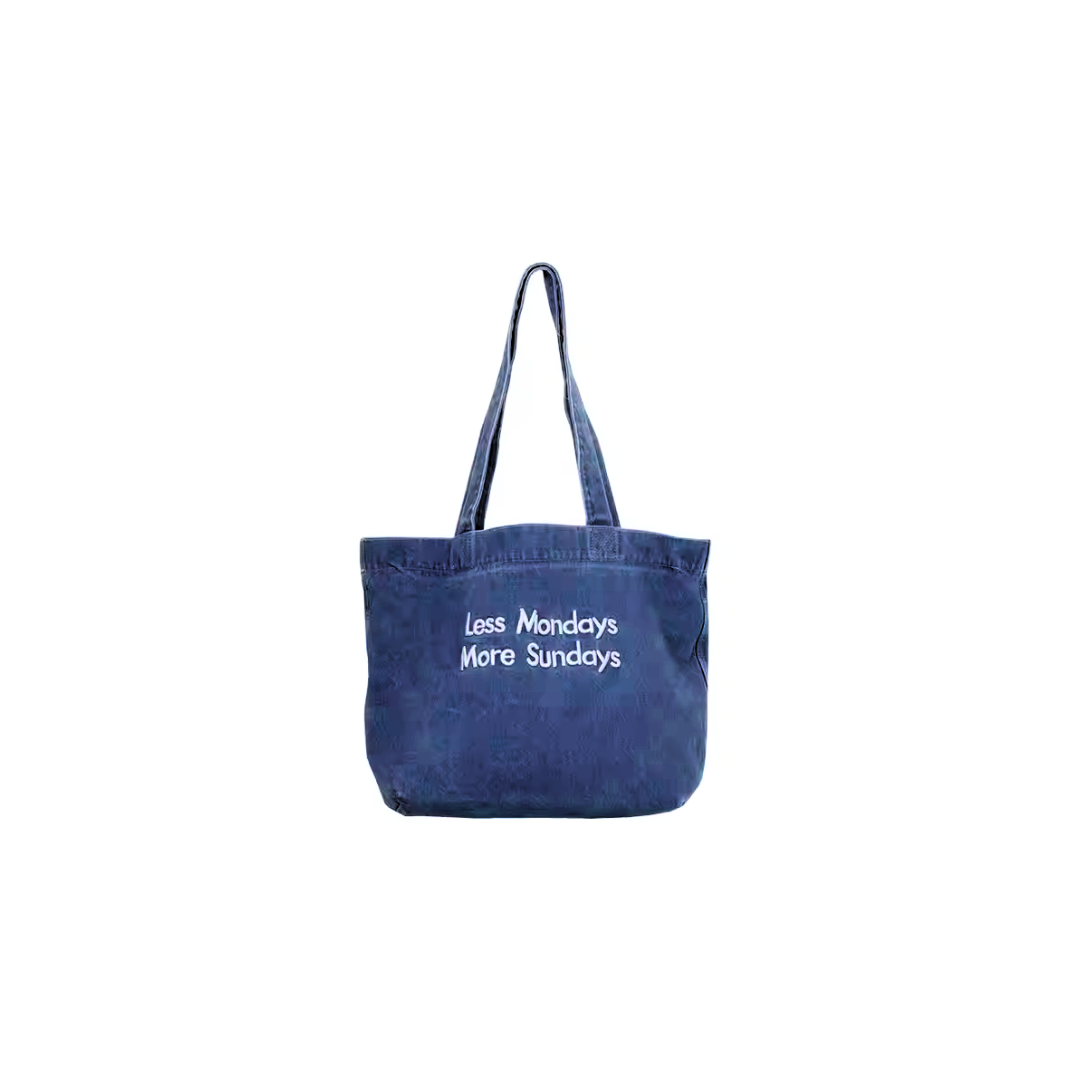 "more sundays less mondays" bag