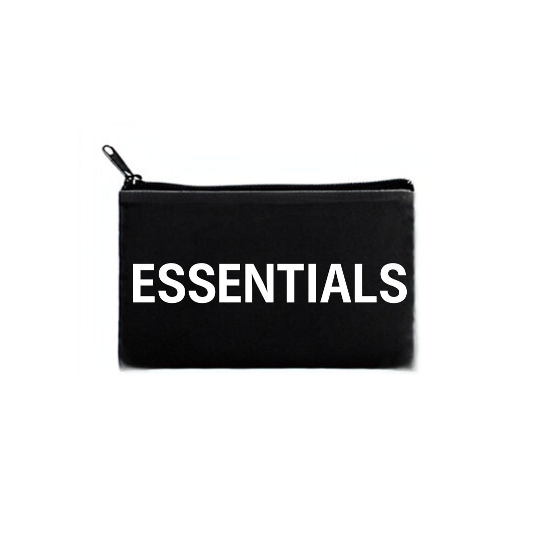 "essentials" pouch