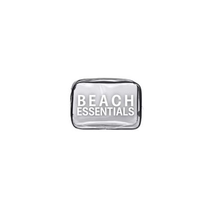 "white beach essentials" beach pouch