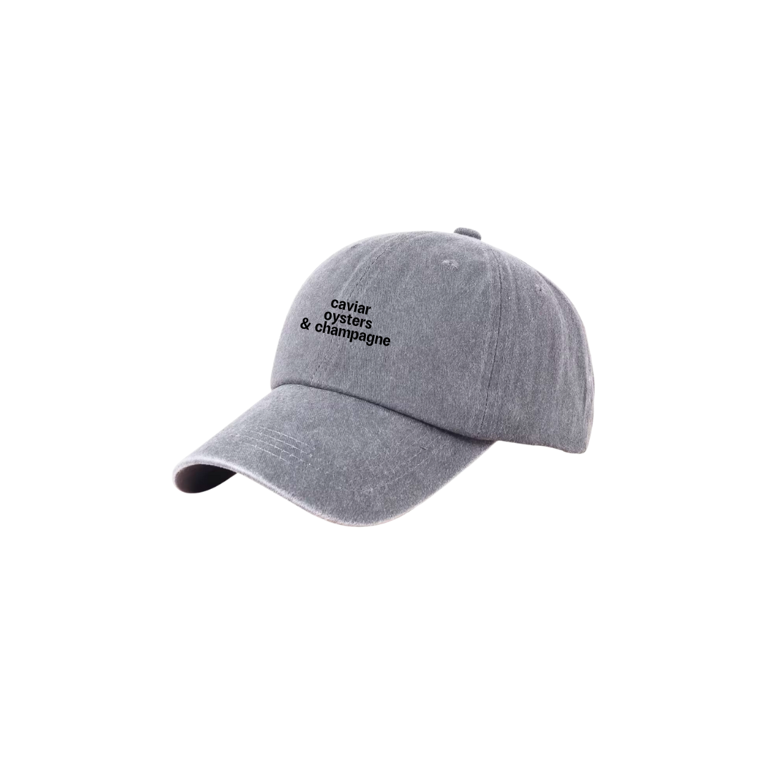 "caviar, oysters & champagne" cap