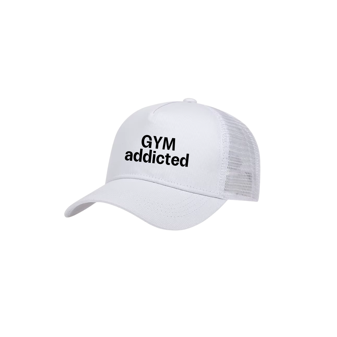 "gym addicted" mesh cap