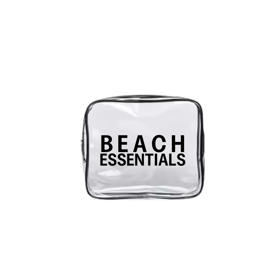 "black beach essentials" beach pouch