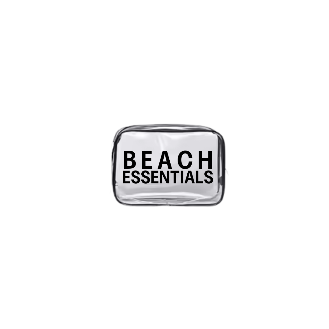 "black beach essentials" beach pouch