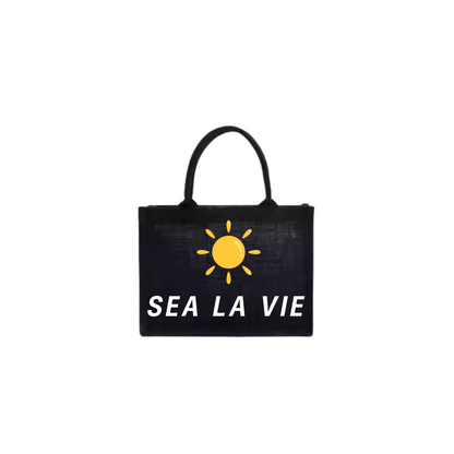 "sea la vie" beach bag