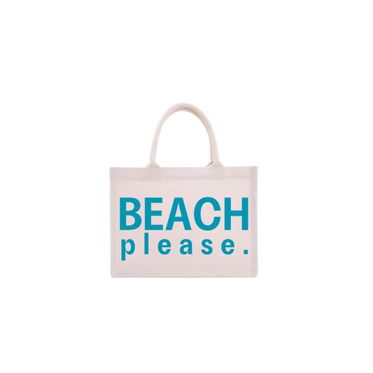 "beach please" beach bag