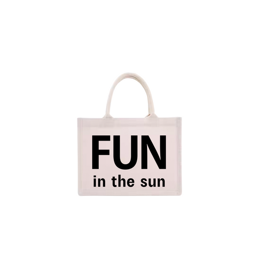 "fun in the sun" beach bag